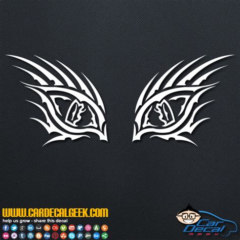 Tribal Tiger Eyes Car Window Decal Sticker Wildlife Decals