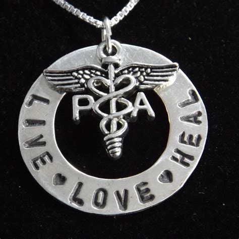 Pa Live Love Heal Necklace Pa Graduation T Physician Etsy