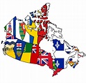 Flag map of the Canadian Provinces and Territories by AmericanMapping ...