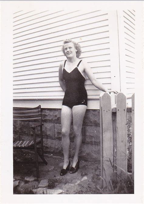 Never Mind The Tan Lines Old Photo Swimsuit Snapshot 1940s Etsy