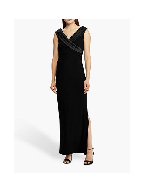 Lauren Ralph Lauren Leonetta Evening Dress Black At John Lewis And Partners