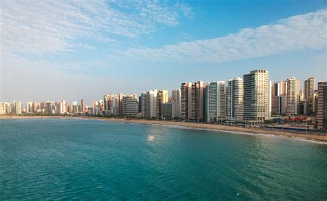 Aerial View Of Fortaleza Beach Skyline Brazil Stock Photo Download