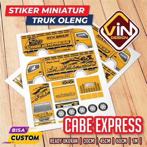 Jual Stiker Miniatur Truk Oleng CABE EXPRESS Shopee Indonesia