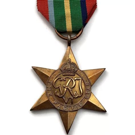 Original British Ww2 Medal 1939 45 Pacific Star Campaign Full Size