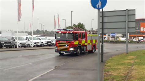 derbyshire fire and rescue convoy driver training appliances responding youtube