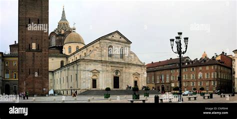 Turin Cathedral With The Chapel Of The Holy Shroud Stock Photo Alamy