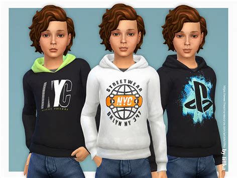 Lillkas Hoodie For Boys P22 The Sims 4 Pc Sims 4 Mm Sims 4 Children