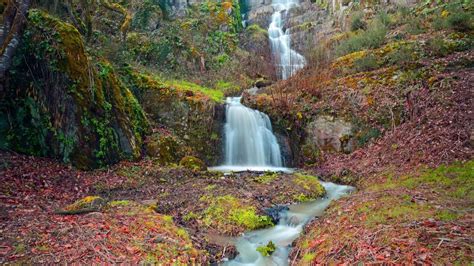 Autumn Mountain Waterfall Hd Wallpaper Wallpaper Stream