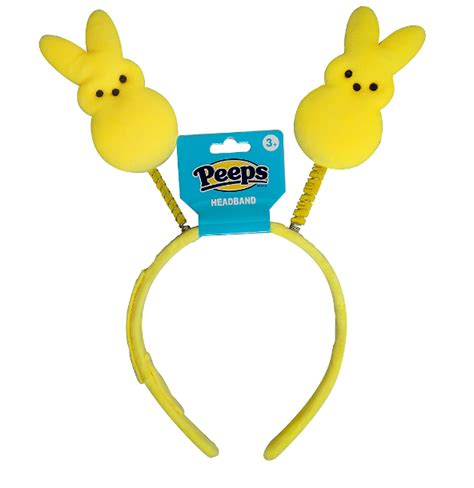 Peeps Yellow Plush Bunny Rabbit Headband And Plush Peeps With