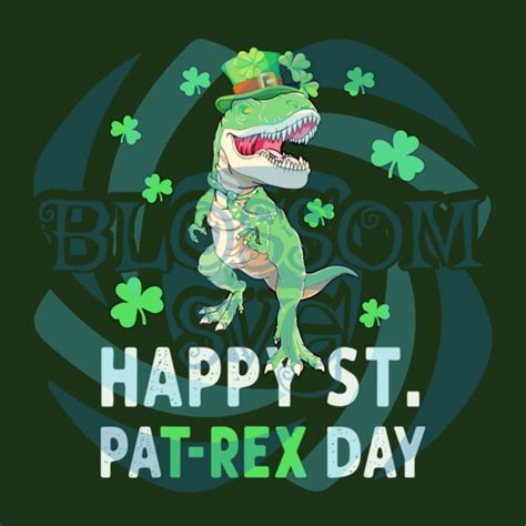 Happy St Pat T Rex Saint Patricks Day Dinosaur Digital Vector Files