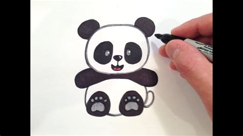 How To Draw A Cute Panda Bear Youtube