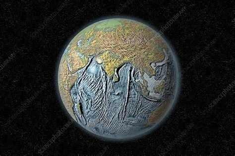 Relief Map Of The Earth Illustration Stock Image C0281001