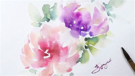 88,000+ vectors, stock photos & psd files. LVL3 Watercolor flower painting : Wet-on-wet technique ...