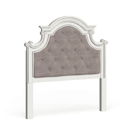 Magnolia Manor Antique White Twin Upholstered Panel Headboard