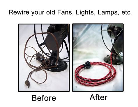 Cloth Covered Rewire Kits For Lamp And Fan Restorations