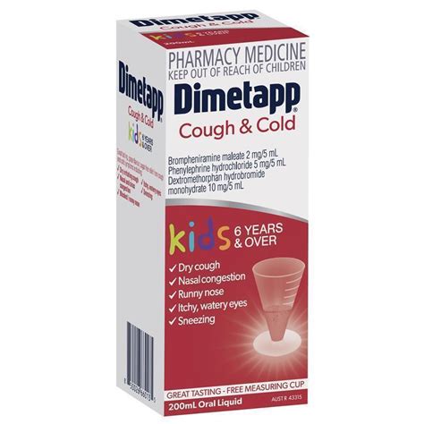 Dimetapp Dm Elixir 200ml 6 Years Chemist Warehouse
