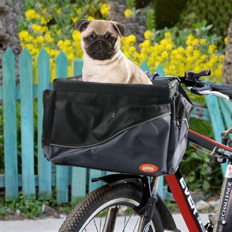 Pawise Pet Bicycle Baskets Bicycle Front Carrier Bag Basket Bag Pet
