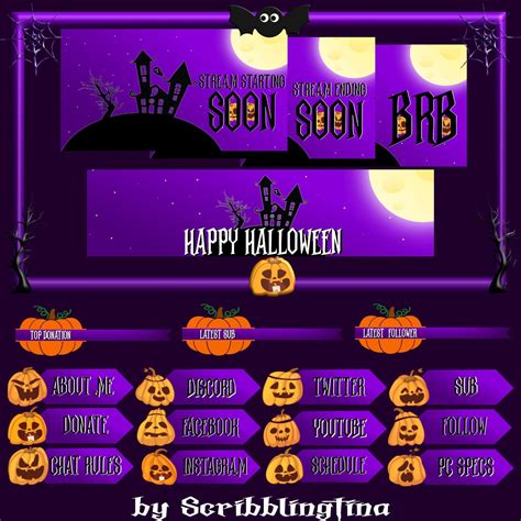 Halloween Overlay Twitch Halloween Overlay Webcam Overlay Etsy Uk