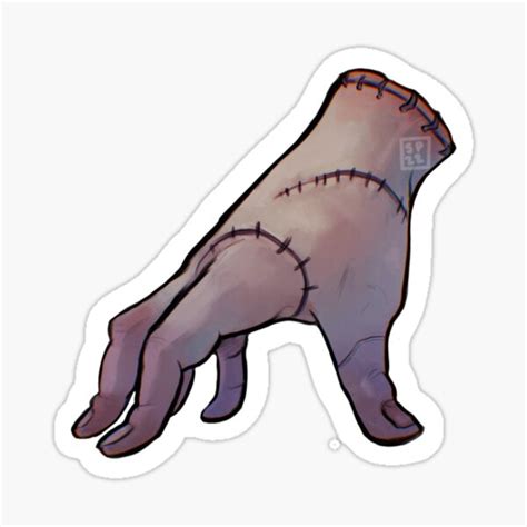 Wednesdays Thing Addams Hand Sticker Sticker For Sale By Surpy