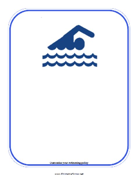 It is a simple solution you can use to record the meetings you have at the office, school, workshop, seminar or at the company. Printable Swimming Pool Policy Blank Sign
