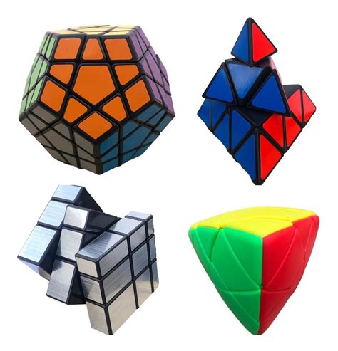 Paquete 4 Cubo Figuras Varias Magico Rubik Regalo Con Envio — Bozamx