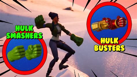 Hulk Smashers And Hulk Busters Pickaxe Gameplay In Fortnite Youtube
