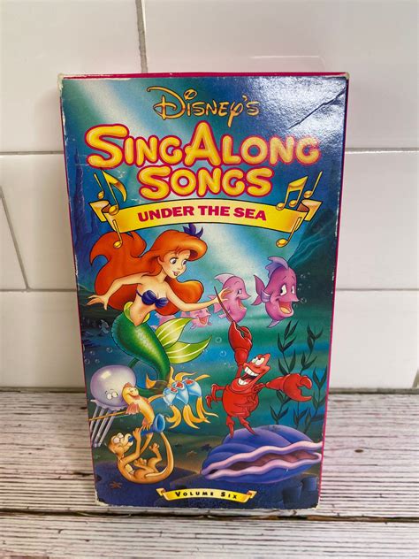 Vintage Disney Sing Along Songs Vhs Under The Sea Ariel Etsy Sing Along Songs Vintage