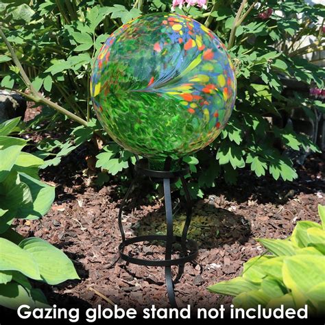 Sunnydaze Green Artistic Glass Gazing Ball Globe 10 Gazing Globe Gazing Ball Garden Balls