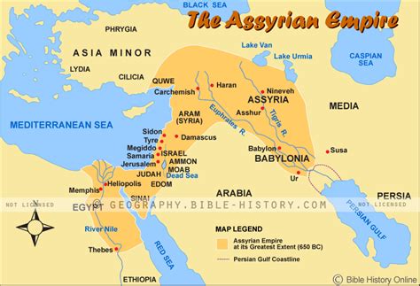 Assyrian Empire Map 650 Bc Maps