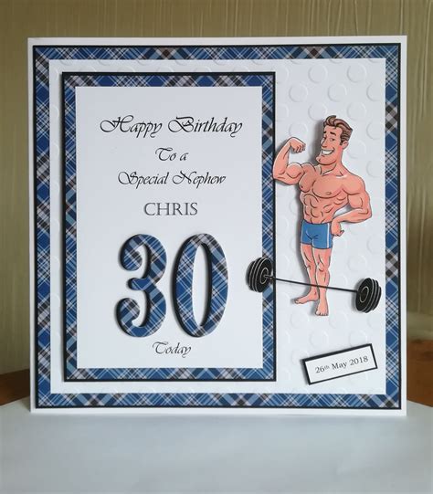 30th Male Weightlifter Male Birthday Birthday Cards For Men Handmade