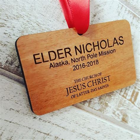 Missionary Name Tag Ornament Missionary Name Tags Missionary