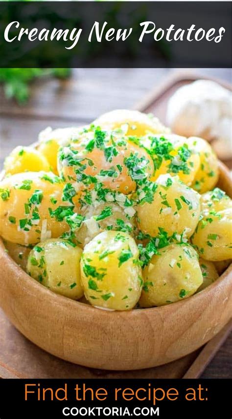 Creamy New Potatoes Served In Delicious Garlicky Sauce This Is My Favorite Way To Eat Potatoes