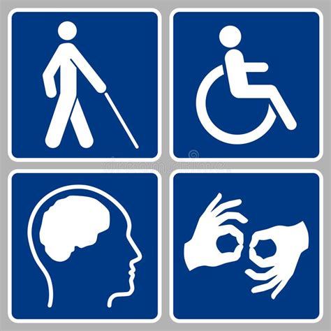 Disabled Signs Stock Vector Illustration Of Brain Wheelchair 112427240