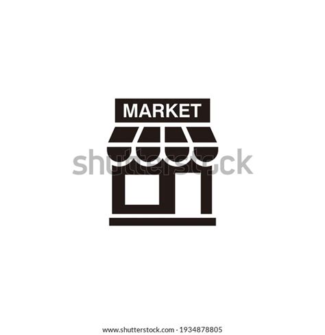 Simple Flat Market Icon Illustration Design Stock Vector Royalty Free