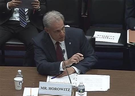 Inspector General Michael Horowitz Testifies On Matters Of High