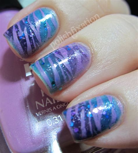 Jelly Gradient Stamped Over With Sally Hansen Lively Lilac Nail