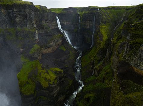 Granni Waterfall Iceland Drone Iceland