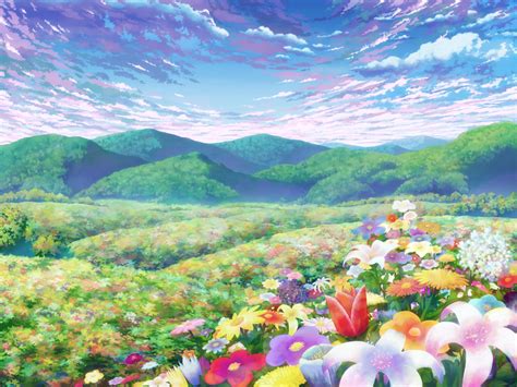 El Refugio De Rain Imagenes Estilo Anime Con Flores 2