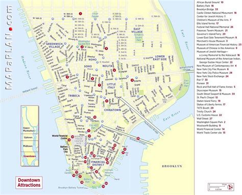 Maps Of New York Top Tourist Attractions Free Printable