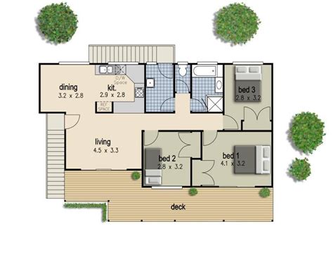 Simple House Design Plans 11x11 With 3 Bedrooms Full Plans 745