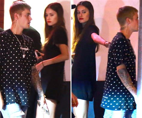 Pics Justin Biebers Mystery Girl Spotted Getting Flirty With