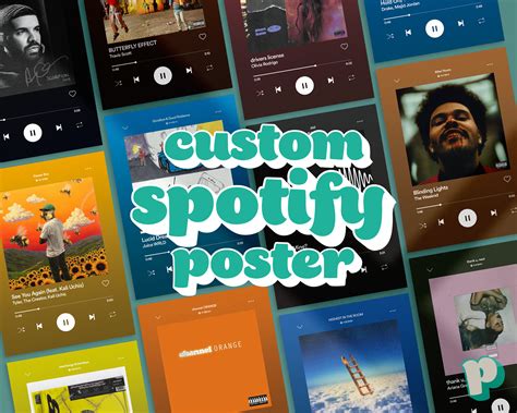 Custom Spotify Music Poster Print Minimalist Wall Art Etsy