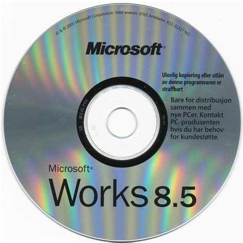 Microsoft Works 85 Danishfinnishnorwegianswedish Microsoft