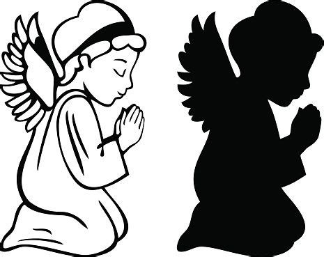 Download Angel Praying Silhouette at GetDrawings | Free download