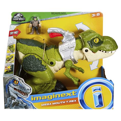 Imaginext Jurassic World Mega Mouth Trex Samko And Miko Toy Warehouse