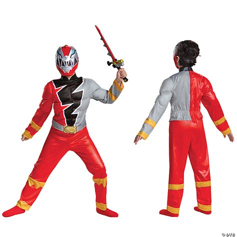 Boy S Red Ranger Dino Fury Muscle Costume Oriental Trading