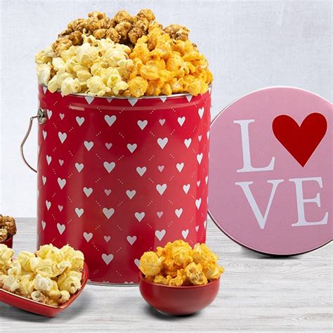 Valentines Day Popcorn Tin By