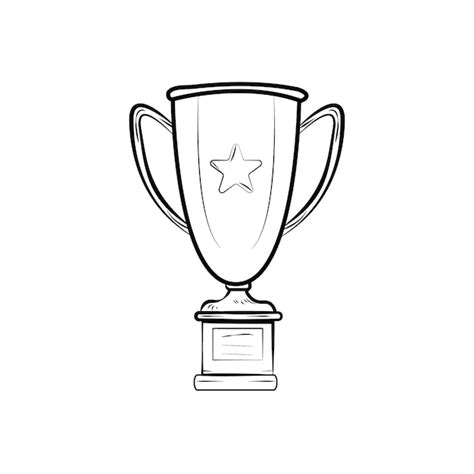 Premium Vector Trophy Cup Hand Drawn Outline Doodle Icon Illustration
