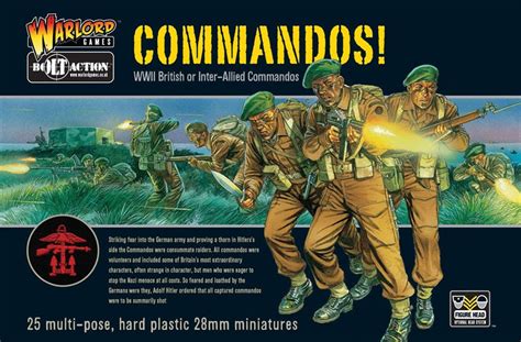 Bolt Action Wwii Wargame Allies Commandos Miniatures Wwii British Or