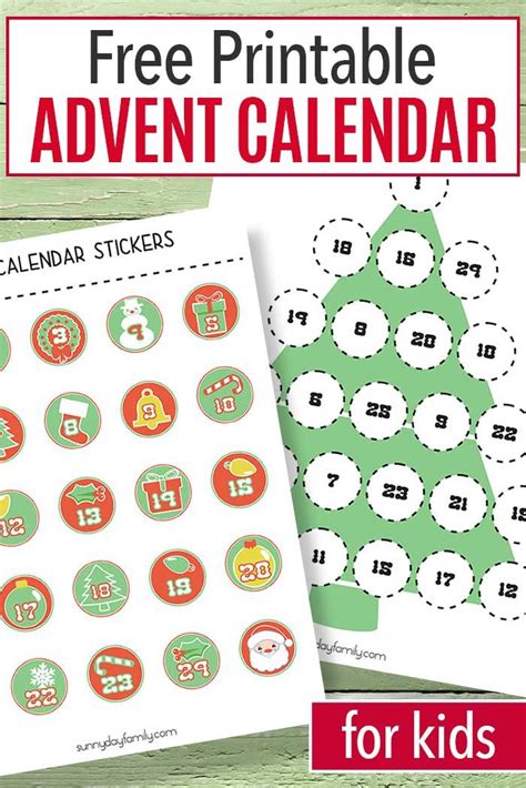 Free Printable Advent Calendar Numbers Santa Nativity Or Stars Wars
